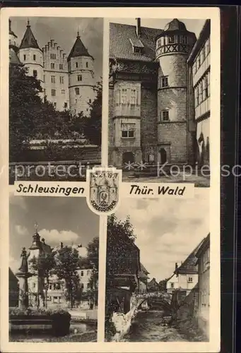 Schleusingen Schloss Teilansichten Kat. Schleusingen