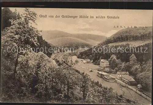 Gehlberg Gehlberger Muehle im wilden Geratale Kat. Gehlberg