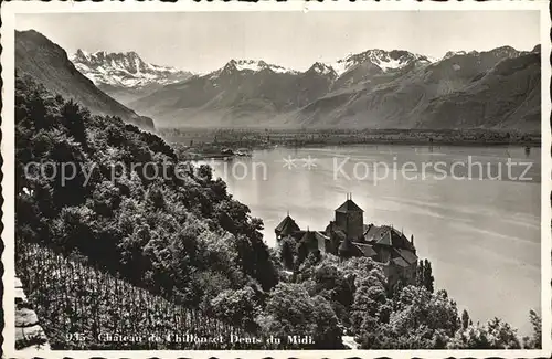 Chillon Chateau Dents du Midi Kat. Montreux