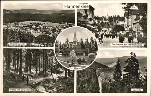 Hahnenklee Bockswiese Harz Total Dorfstr Damenkapelle Granetal Ev Kirche Baerental Kat. Goslar