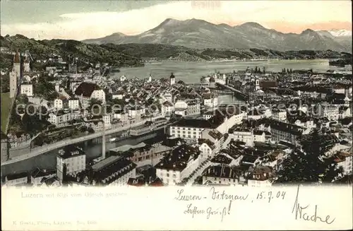 Luzern LU Rigi Blick vom Guetsch Kat. Luzern