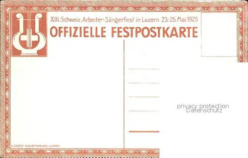 Alt Luzern LU Seebruecke Musegg Festpostkarte