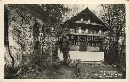 Insel Schwanau Fischerhaus Lauerzersee Kat. Lauerz