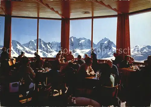 Sils Engadin Graubuenden Panorama Restaurant Corvatsch Luftseilbahn Kat. 