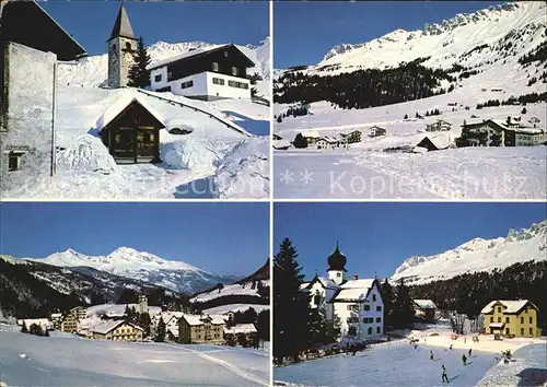 Parpan Kirche Winterlandschaften Kat. Parpan
