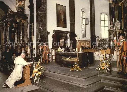 Sachseln OW Pfarrkirche Papst Johannes Paul II bei Bruder Klaus Kat. Sachseln