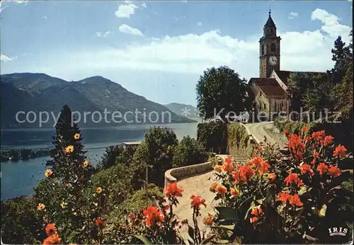 Ronco sopra Ascona Lago Maggiore Kirche Panorama