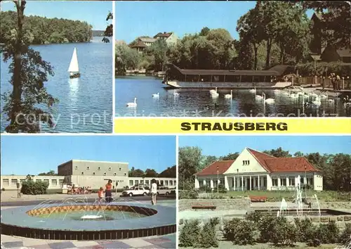 Strausberg Brandenburg Partie am Straussee Haus der NVA Klub am See Park der Solidaritaet Kat. Strausberg