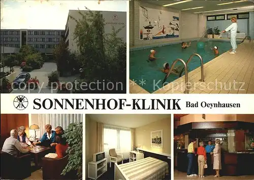 Bad Oeynhausen Sonnehof Klinik Hallenbad Aufenthaltsraum Zimmer Rezeption Kat. Bad Oeynhausen