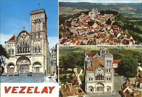 Vezelay Basilique Sainte Madeleine facade restauree par Viollet le Duc Kat. Vezelay