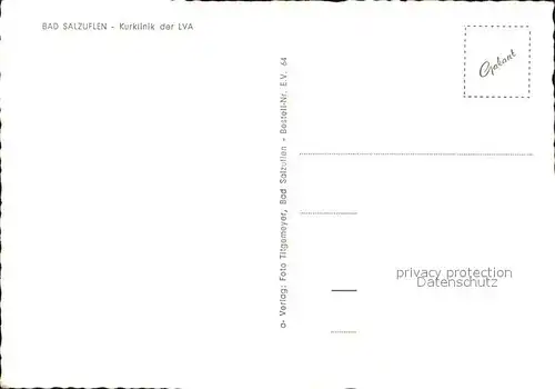 Bad Salzuflen Kurklinik der LVA Kat. Bad Salzuflen