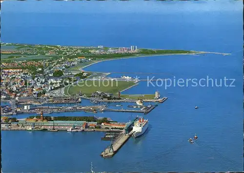 Cuxhaven Nordseebad Steubenhoeft Hafenanlagen Stadt Fliegeraufnahme Kat. Cuxhaven