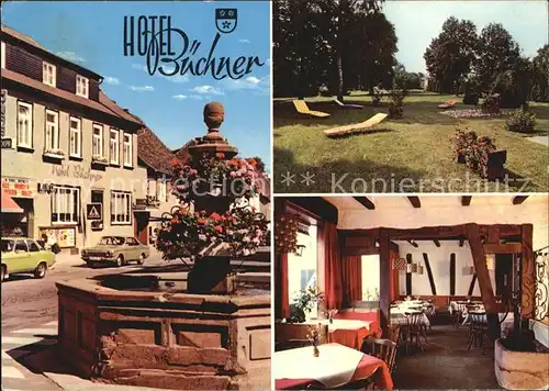 Bad Koenig Odenwald Hotel Buechner Liegewiese Brunnenstube Kat. Bad Koenig