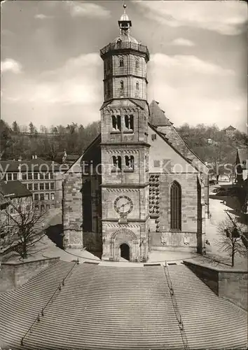 Schwaebisch Hall Kirche St Michael mit Freitreppe Kat. Schwaebisch Hall