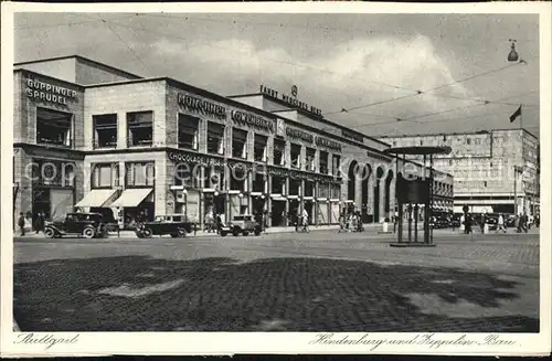 Stuttgart Hindenburg und Zeppelin Bau Kat. Stuttgart