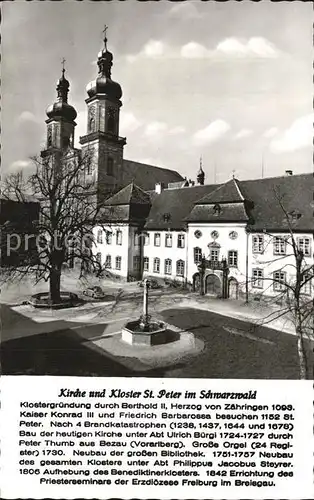 St Peter Schwarzwald Kirche und Kloster Kat. St. Peter