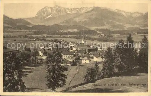 Koessen Tirol mit Kaisergebirge Kat. Koessen