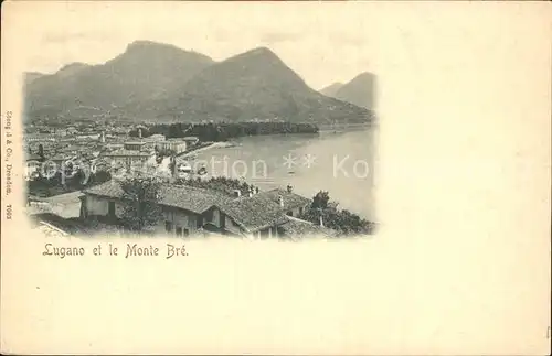 Lugano Lago di Lugano et le Monte Bre