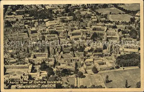 Oxford Oxfordshire Aerial view of Oxford University Kat. Oxford