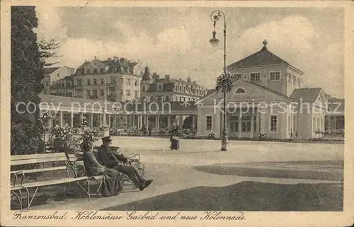 Franzensbad Boehmen Kohlensaeure Gasbad und neue Kolonnade Kat. Frantiskovy Lazne