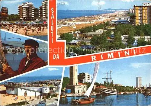 Rimini Hafen Strand  Kat. Rimini