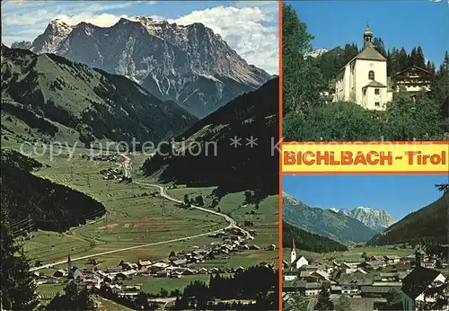 Bichlbach mit Zugspitze Kat. Bichlbach