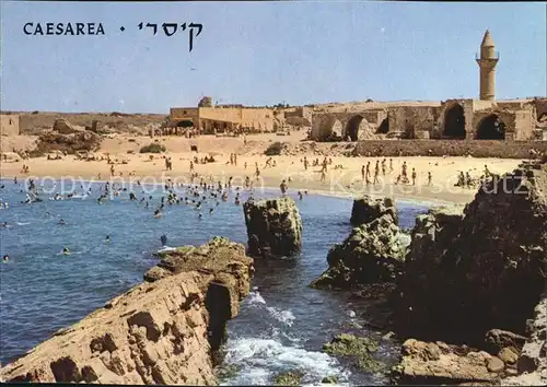 Caesarea Israel Strand und Ruine Kat. Israel