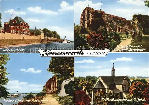 Kaiserswerth Ruine der Kaiserpfalz Rheinpartie  Kat. Duesseldorf