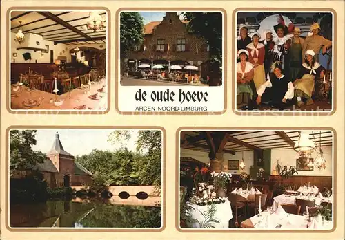 Arcen Hotel Restaurant De Oude Hoeve Gastraum Terrasse Personal Kat. Venlo