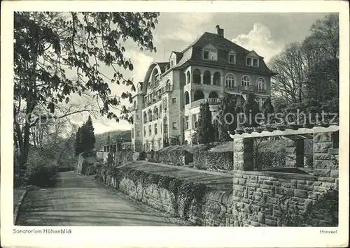 Baden Baden Sanatorium Hoehenblick Kat. Baden Baden