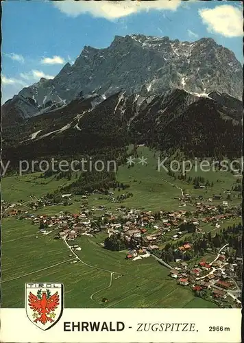 Ehrwald Tirol mit Zugspitze Fliegeraufnahme / Ehrwald /