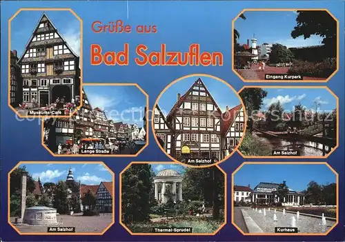 Bad Salzuflen Museums Cafe Lange Str Salzhof Kurpark Thermalsprudel Kurhaus Kat. Bad Salzuflen