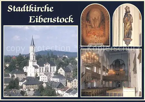 Eibenstock Stadtkirche Altarbild St Oswald Inneres Kat. Eibenstock