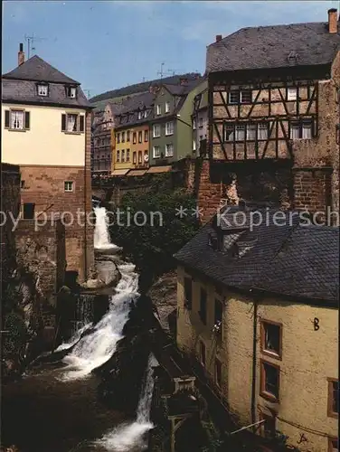 Saarburg Saar Wasserfall mit alter Muehle Kat. Saarburg