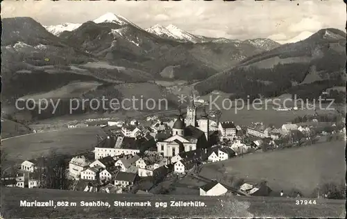 Mariazell Steiermark Panorama Blick gegen Zellerhuete Ybbstaler Alpen Kat. Mariazell