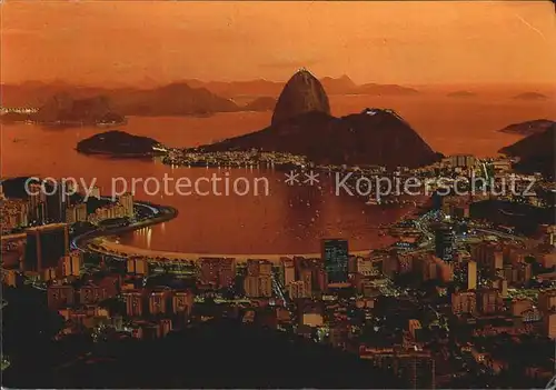 Rio de Janeiro Fliegeraufnahme Cuanbara Bay Sunrise Kat. Rio de Janeiro
