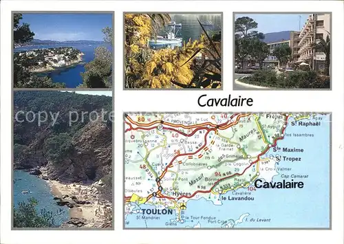 Cavalaire sur Mer mit Landkarte Kat. Cavalaire sur Mer