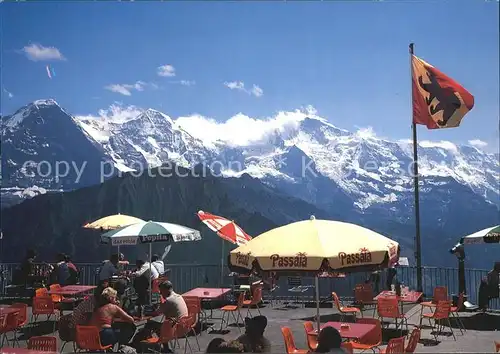 Schynige Platte Blick auf Eiger Moench und Jungfrau Kat. Schynige Platte