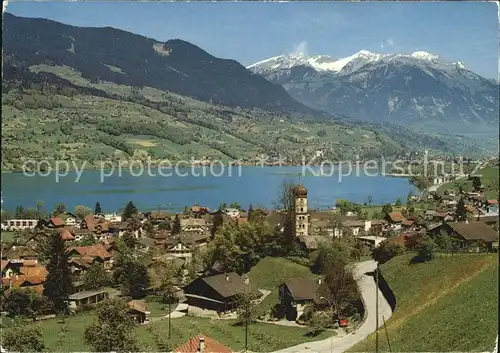 Sachseln OW am Sarnersee mit Pilatus Kat. Sachseln