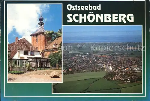 Schoenberg Holstein Fliegeraufnahme und Kirchenpartie Kat. Schoenberg (Holstein)