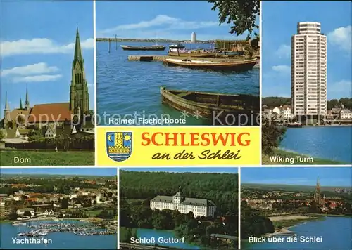 Schleswig Schlei Wiking Turm Schlei Schoss Gottorf Yachthafen Kat. Erfde