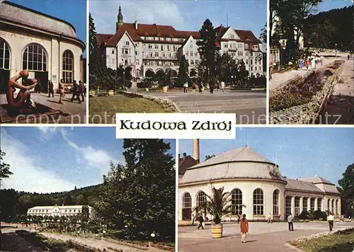 Kudowa Zdroj Plaskiej dolinie Gorami Stolowymi Wzgorzami Lewinskimi Rzezba parkowa Sanatorium Polonia Park Zdrojowy Sanatorium Zameczek Pijalnia Kat. Polen