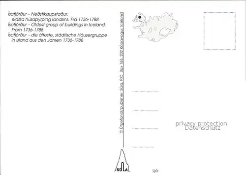 isafjoerÃ°ur aelteste Haeusergruppe in Island Kat. isafjoerÃ°ur