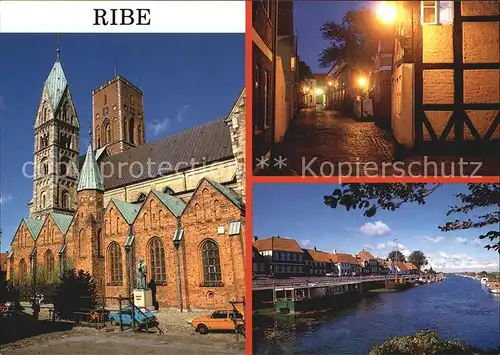 Ribe Kirche Gasse Kanal Kat. Ribe