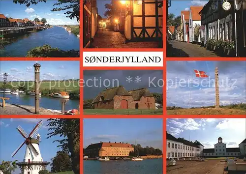 Sonderjylland Kanal Dorfmotive Windmuehle Schloss