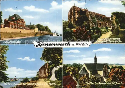 Kaiserswerth Ruine Kaiserpfalz  Partie an der Ruine Suitbertuskirche Kat. Duesseldorf