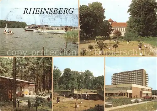 Rheinsberg Schiffsanlegestelle Schlosspark Palmengarten Gaststaette Waldcafe Kat. Rheinsberg