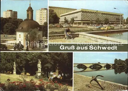 Schwedt Oder Berlischky Pavillon Centrum Warenhaus Park Kulturhaus Oderbruecke Kat. Schwedt