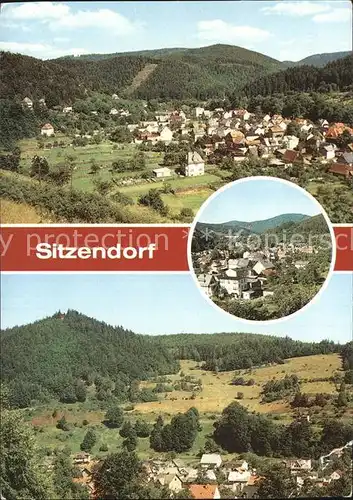 Sitzendorf Thueringen Panorama Kat. Sitzendorf Schwarzatal