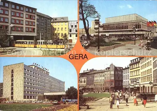 Gera Strassenbandurchfahrt Johannisstrasse Leumnitzer Tor Haus der Kultur Kat. Gera